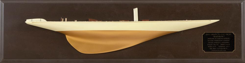 MOUNTED HALF HULL MODEL OF THE 34d17d