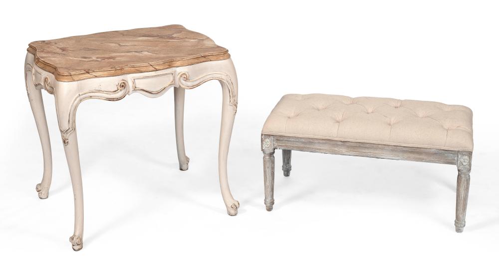 FRENCH-STYLE OCCASIONAL TABLE AND