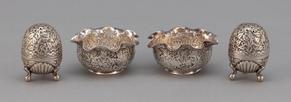 TWO MIDDLE EASTERN SILVER SHAKERS 34d20a