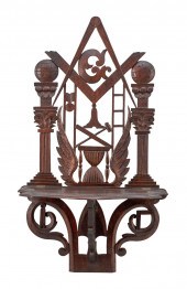 CARVED WHATNOT SHELF ATTRIBUTED TO DAVID