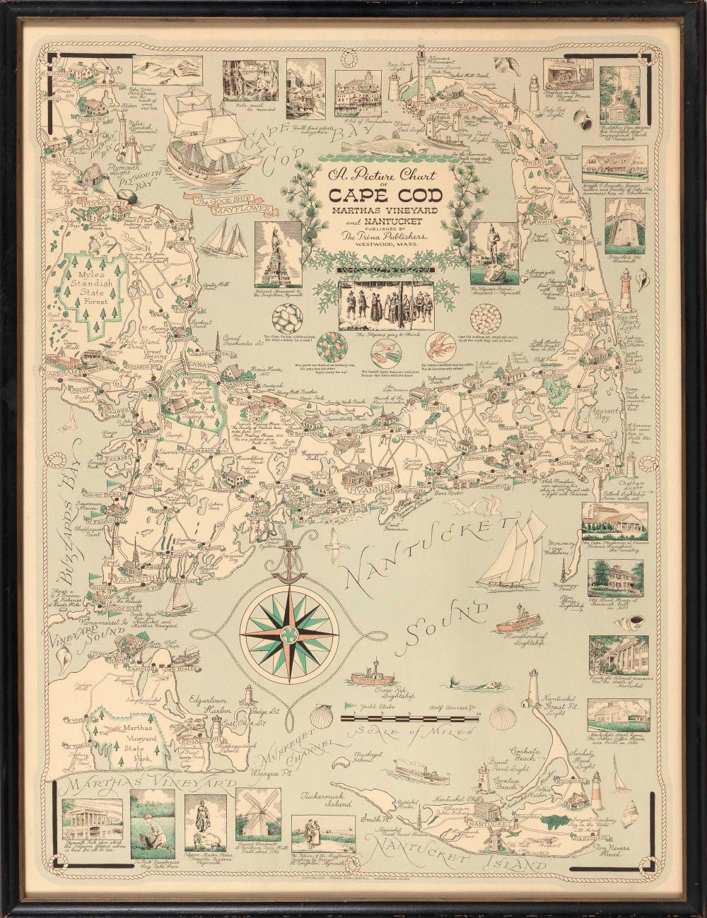  A PICTURE CHART OF CAPE COD MARTHA S 34d738