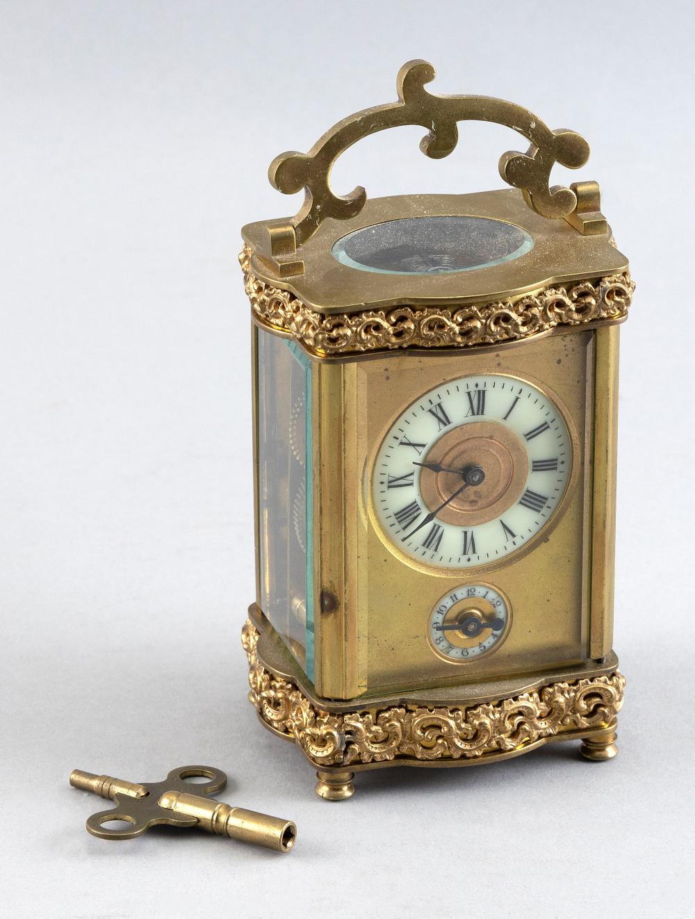 FRENCH BRASS CASE CARRIAGE CLOCK