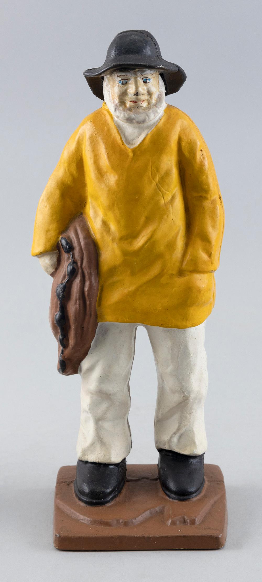 PAINTED CAST IRON FIGURE OF AN 3507a7