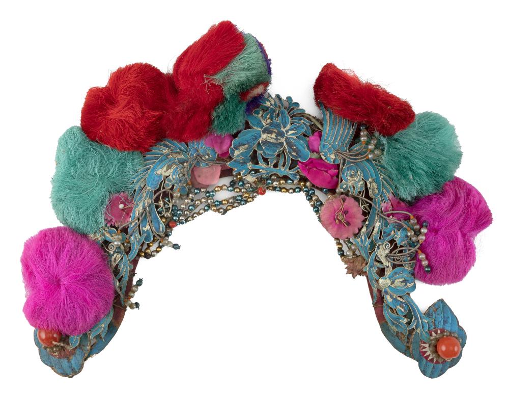 CHINESE HEADDRESS WITH KINGFISHER 35087d