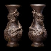 A Small Pair of Japanese Bronze Vases
20TH