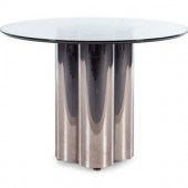 A Polished Chrome Dining Table with