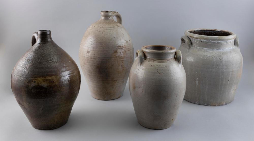FOUR PIECES OF CHARLESTOWN STONEWARE 350f3c