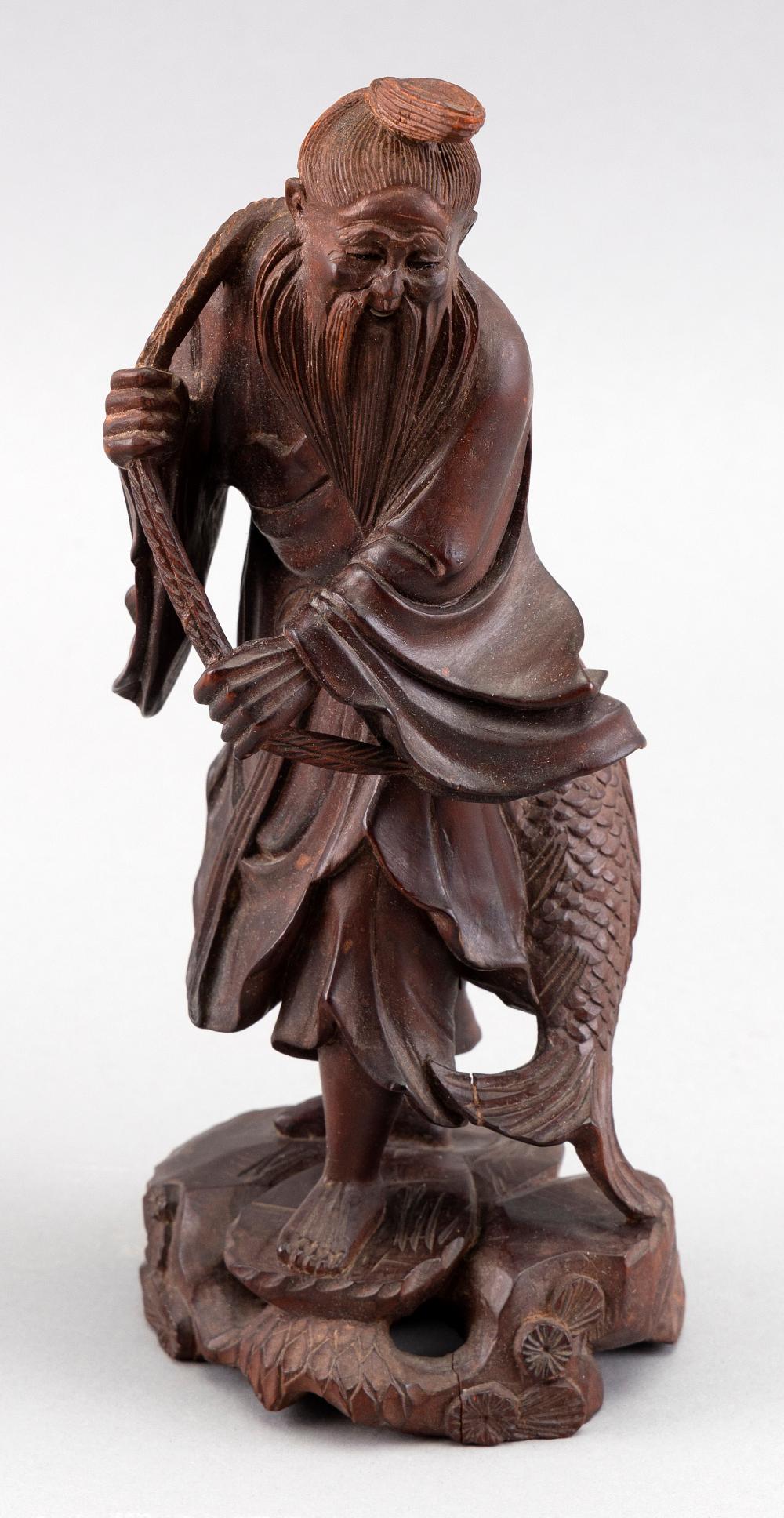 JAPANESE CARVED WOOD FIGURE OF 3511e9