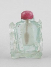 CHINESE ROCK CRYSTAL SNUFF BOTTLE LATE