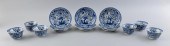 SET OF TWELVE CHINESE BLUE AND WHITE