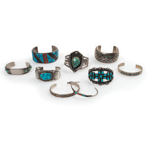 Navajo and Zuni Silver Cuff Bracelets  3518a1