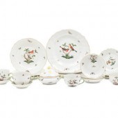 A Herend Porcelain Rothschild Bird Dinner