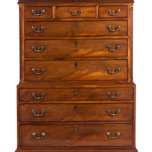 A George III Carved Mahogany Chest on Chest 34f71e