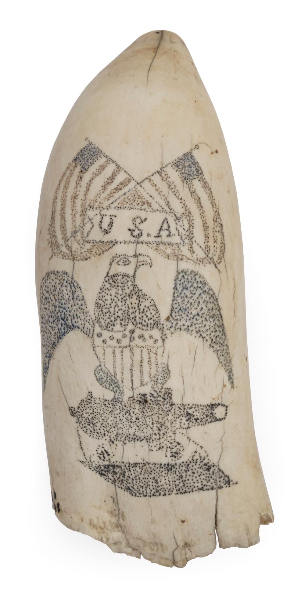 POLYCHROME PINPOINT SCRIMSHAW WHALE'S