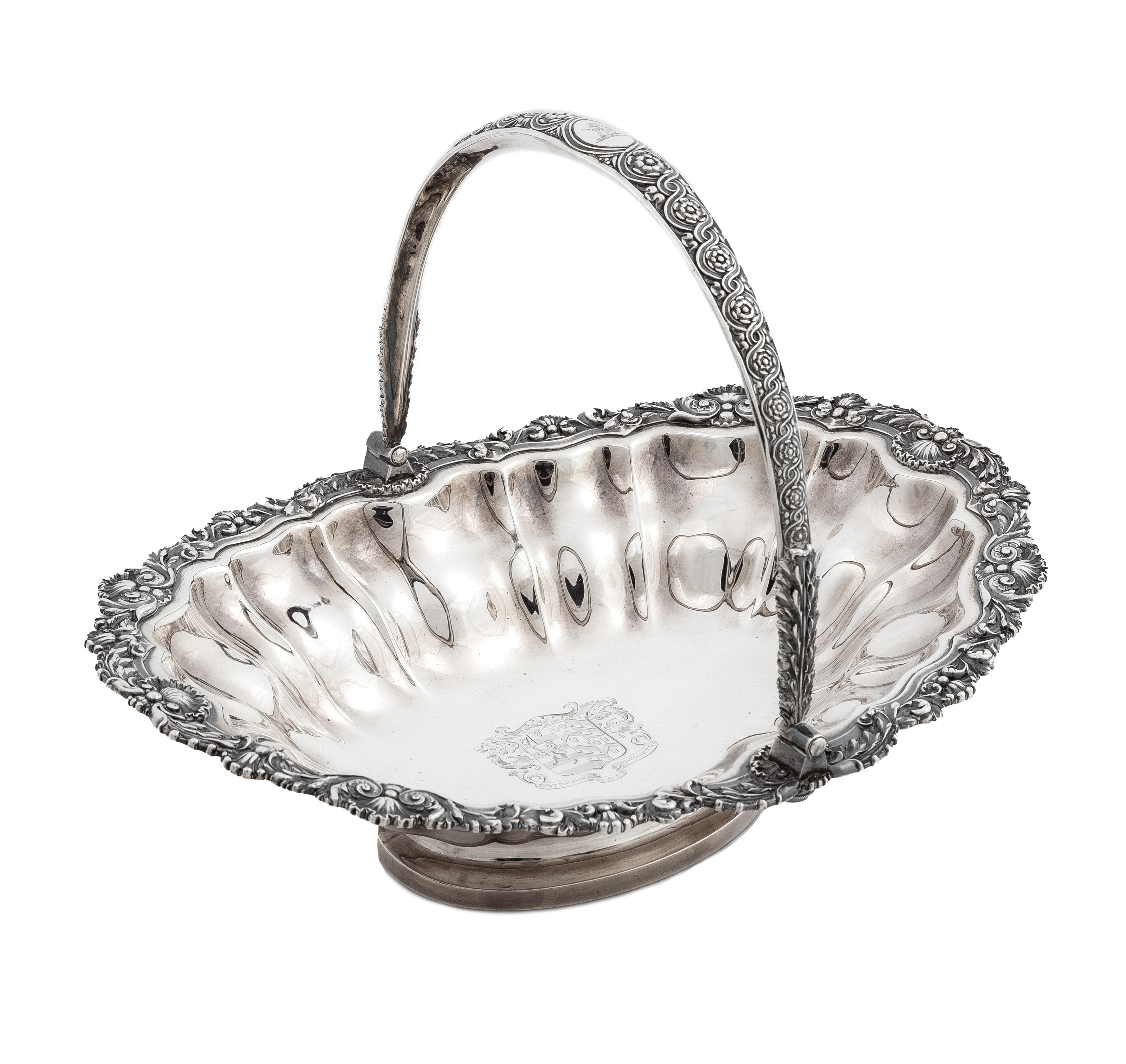PAUL STORR SILVER CAKE BASKET With