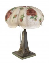 PAIRPOINT LAMP Early 20th century. Reverse