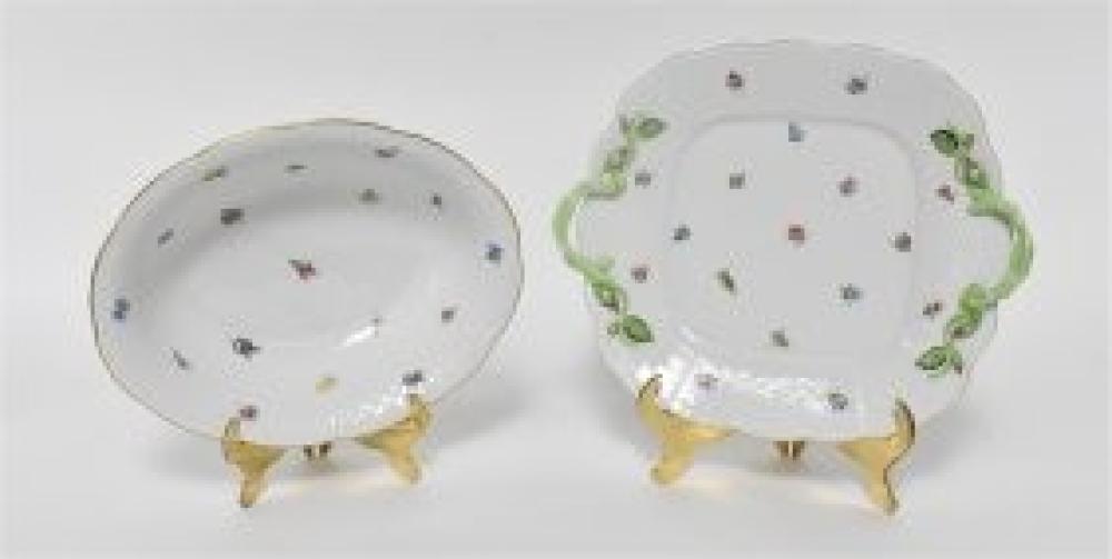 TWO HEREND PORCELAIN SERVING ITEMS  35343c