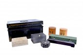 GROUP OF TEN VARIOUS MATERIAL BOXES19th/20th