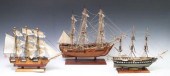3) MODEL SAILING SHIPS, USS CONSTITUTION(lot