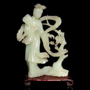 A Chinese Celadon Jade Figure of 351da4