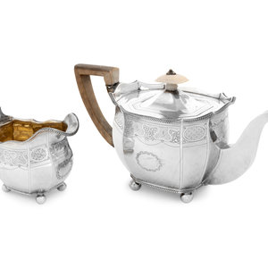 A George III Silver Teapot and 35248d