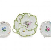 Three Meissen Porcelain Plates
Leaf