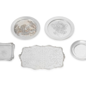 A Group of Five Silver and Silver Plate 35258e