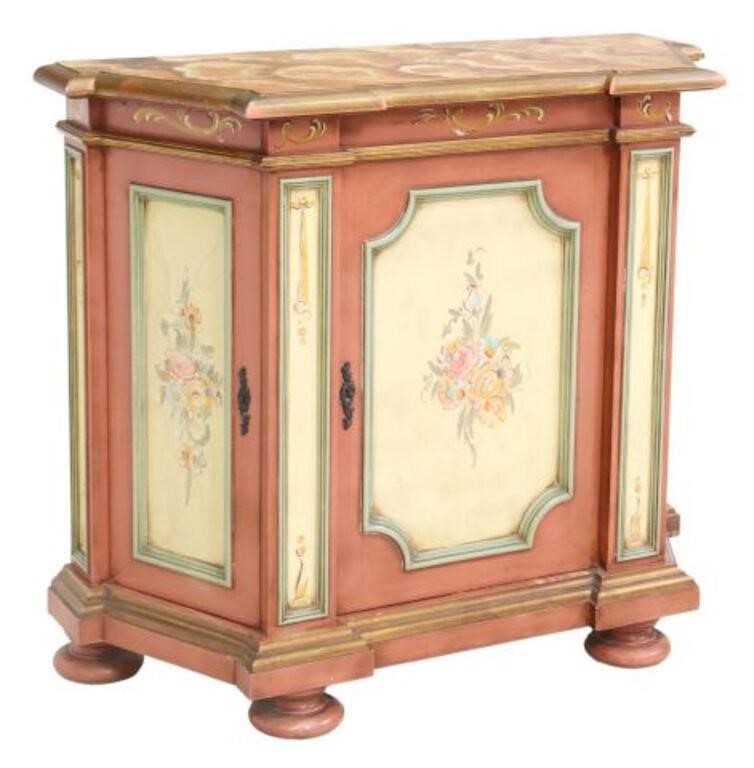 ITALIAN FAUX MARBLE PAINTED CONSOLE 3550c8