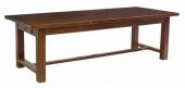 FRENCH MAHOGANY REFECTORY TABLE, 98.5LFrench