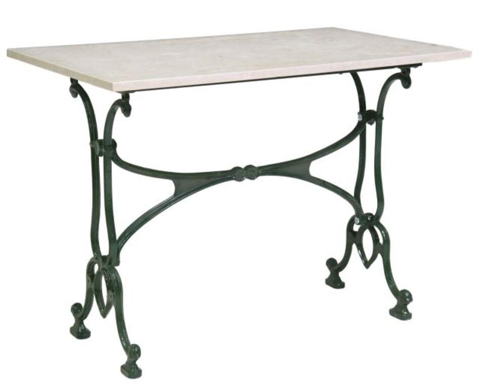FRENCH MARBLE TOP PAINTED CAST 355e93