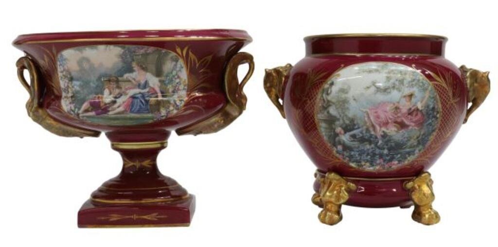  2 FRENCH LIMOGES HAND PAINTED 355f79