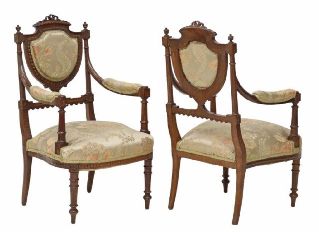  2 FRENCH LOUIS XVI STYLE CARVED 356140