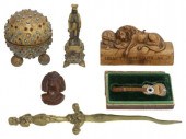 (6) COLLECTION OF TABLE ITEMS, LION