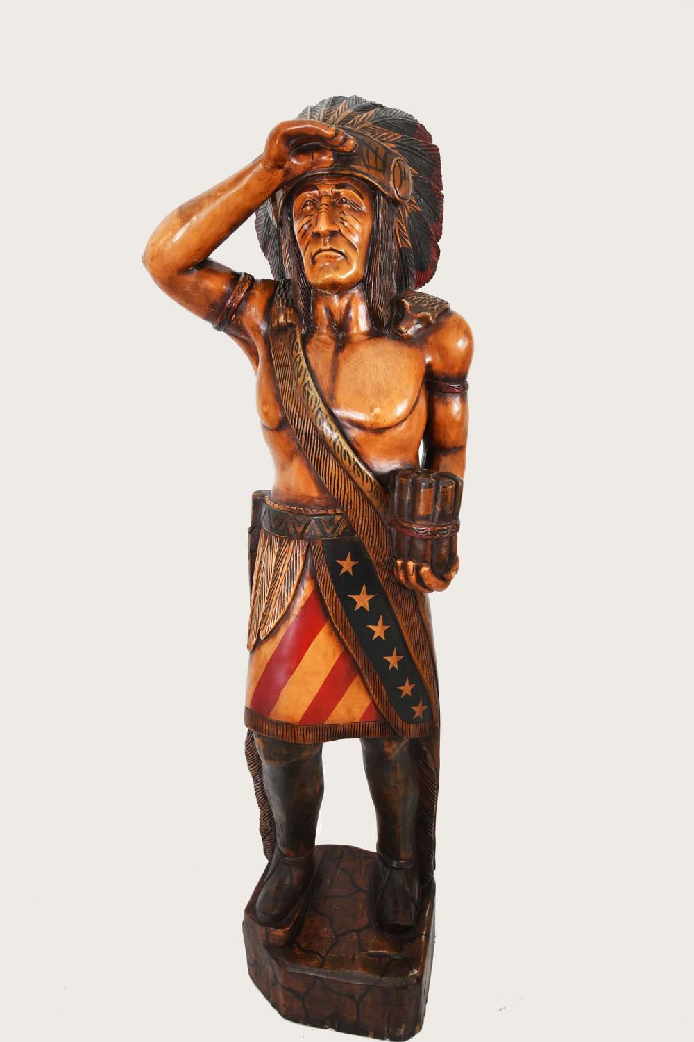 LIFE SIZED PAINTED CARVED CIGAR 354154