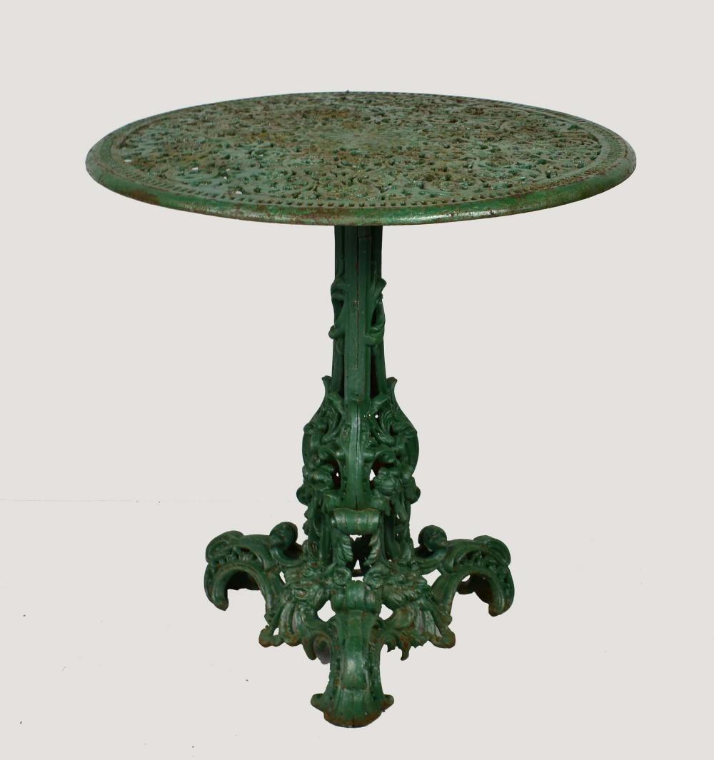 VICTORIAN GREEN PAINTED CAST IRON