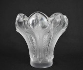 LALIQUE MOLDED FROSTED GLASS FLORI FORM 3548d4