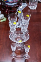 LALIQUE GLASS FIGURE & SEVEN PIECES