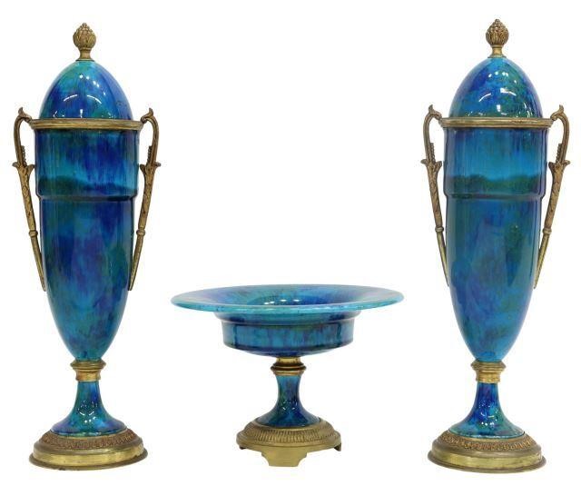  3 FRENCH MILET SEVRES FLAMBE 357930