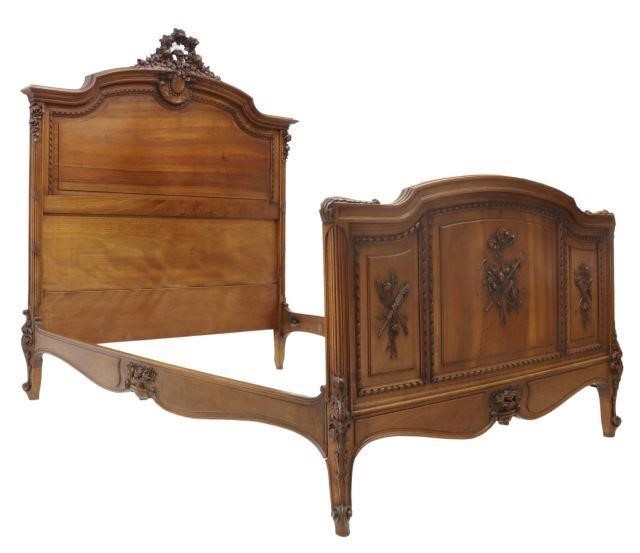 FRENCH LOUIS XV STYLE CARVED WALNUT 3579eb