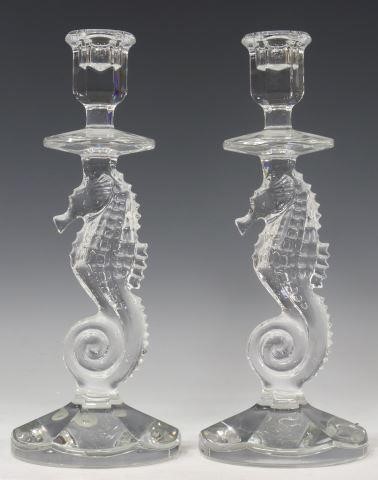  2 WATERFORD CRYSTAL SEAHORSE 3579e3