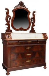 FRENCH LOUIS PHILIPPE MIRRORED WASHSTAND
