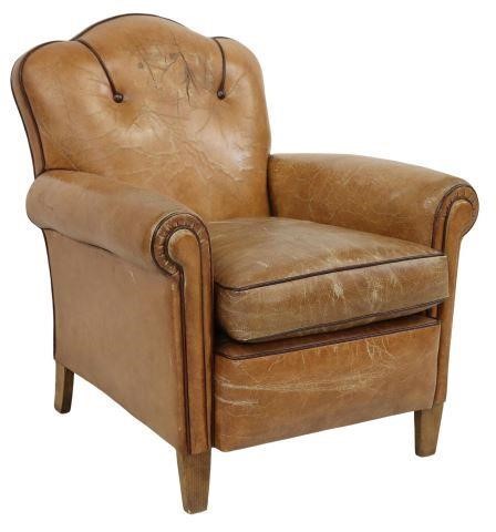 FRENCH ART DECO LEATHER UPHOLSTERED 357ea4