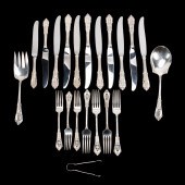 WALLACE ROSE POINT STERLING FLATWARE  3580cc