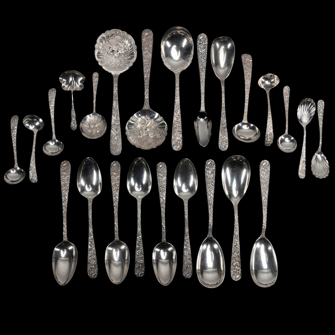 S KIRK REPOUSSE SILVER SERVING 3580ef