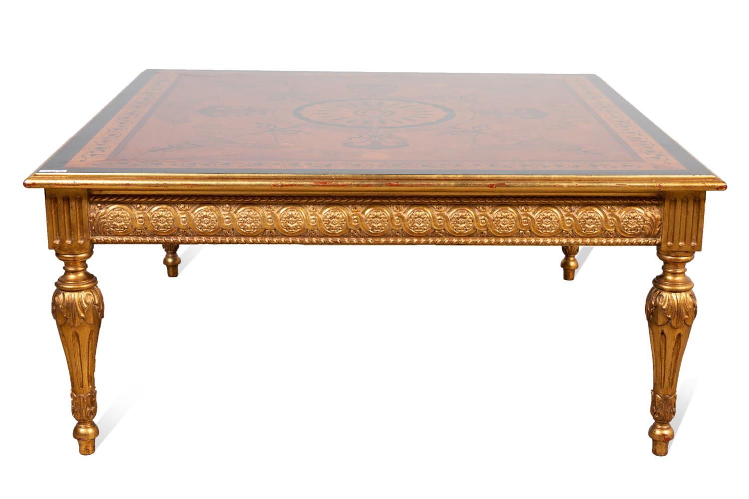 NEOCLASSICAL STYLE GILTWOOD INLAID 35833b