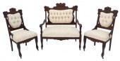 (3) AMERICAN VICTORIAN UPHOLSTERED PARLOR