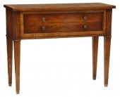 AMERICAN BANDED MAHOGANY CONSOLE OR