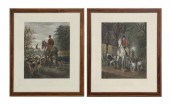 (2) FOX HUNTING ENGRAVINGS AFTER E.A.S.