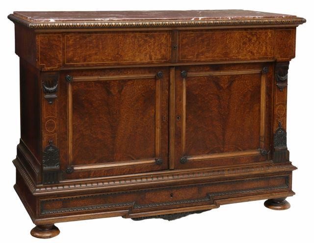 FRENCH CHARLES X MARBLE TOP SECRETAIRE 3587b8