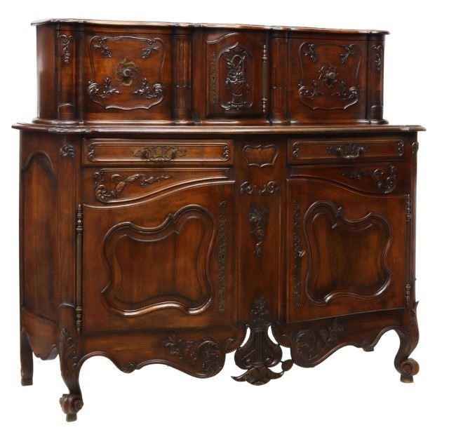 FRENCH LOUIS XV STYLE CARVED WALNUT 3588b8